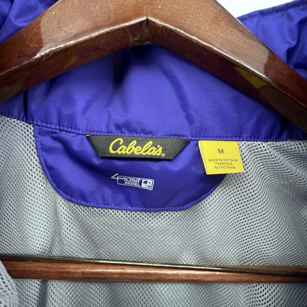 Cabela's 4Most Repel Womens Medium Rain Windbreaker‎ Jacket Hood Purple Gorpcore